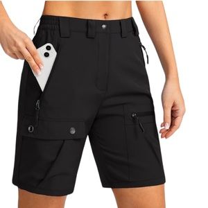 Gradual Hiking Cargo Shorts Black Quick Dry Zipper Pockets NWOT Size L